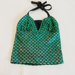 Kids Swimming Tankini Holographic Green size M